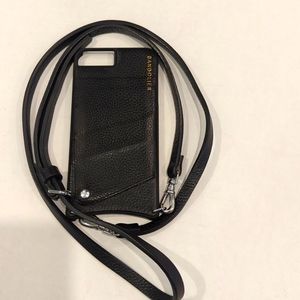 Black Bandolier phone case with strap